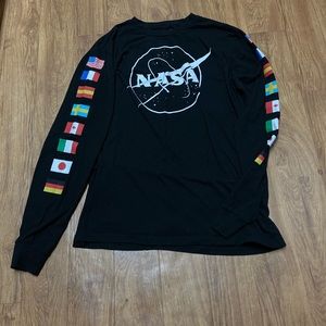 Unisex NASA Long Sleeve Nations Flags Tee